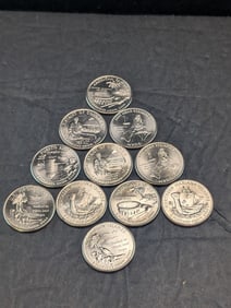 (11) Uncirculated District of Columbia & Territories Quarters 5 P and 6 D