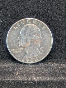 1963 D, 90% Silver, (Uncirculated) Washington Quarter, 62 years Old!