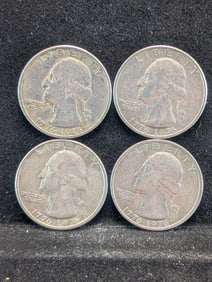 (4) 1976-P Circulated Bicentennial Washington Quarters