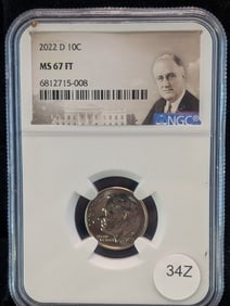 MS67 FT 2022-D Roosevelt Dime (Graded by NGC)
