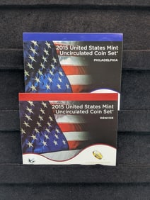 2015 US Mint, Uncirculated Coin Set P & D Mint Marks