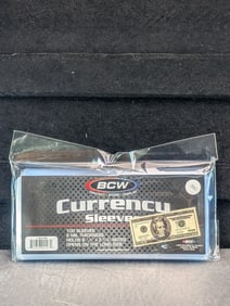 100 BCW Currency Sleeves, New/Sealed