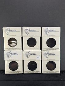 (6) New Empty Intercept Shield Coin Holders