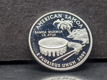 2009-S American Samoa Proof 90% Silver ATB Quarter. High Book Value