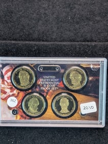 2010-S Proof Presidential Dollars in Mint Holder, No Box