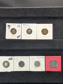 (7) Misc. Foreign Coins, Some Silver