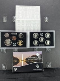 2017-S Silver" Proof ATB Quarters, Five 90% Silver Quarters ( 10 Coins) Seven are 90% Silver