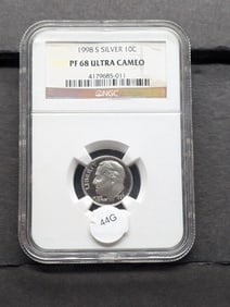 1998-S 90% Silver Roosevelt Dime. NGC PF68 Ultra Cameo. Top Tier Grader