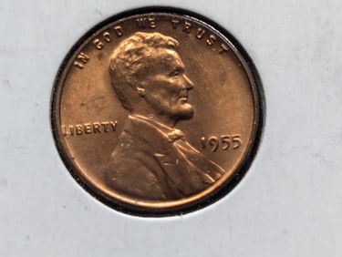 1955 GEM BU RED Lincoln Wheat Cent