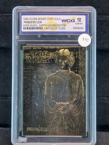 1996 Star Wars, Princess LEIA, 23KT Gold, Sealed, Gem 10 Mint, Limited of 10,000, Darth Vader