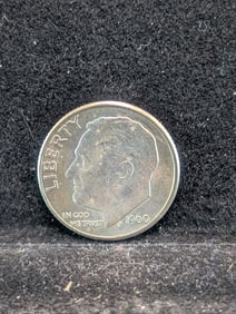 1960 D, 90% Silver, (BU-MS 65+) Roosevelt Dime, 65 years Old!