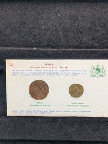 Jersey Penny and 3 Penny Uncirculated Type Set (Foreign Coins)