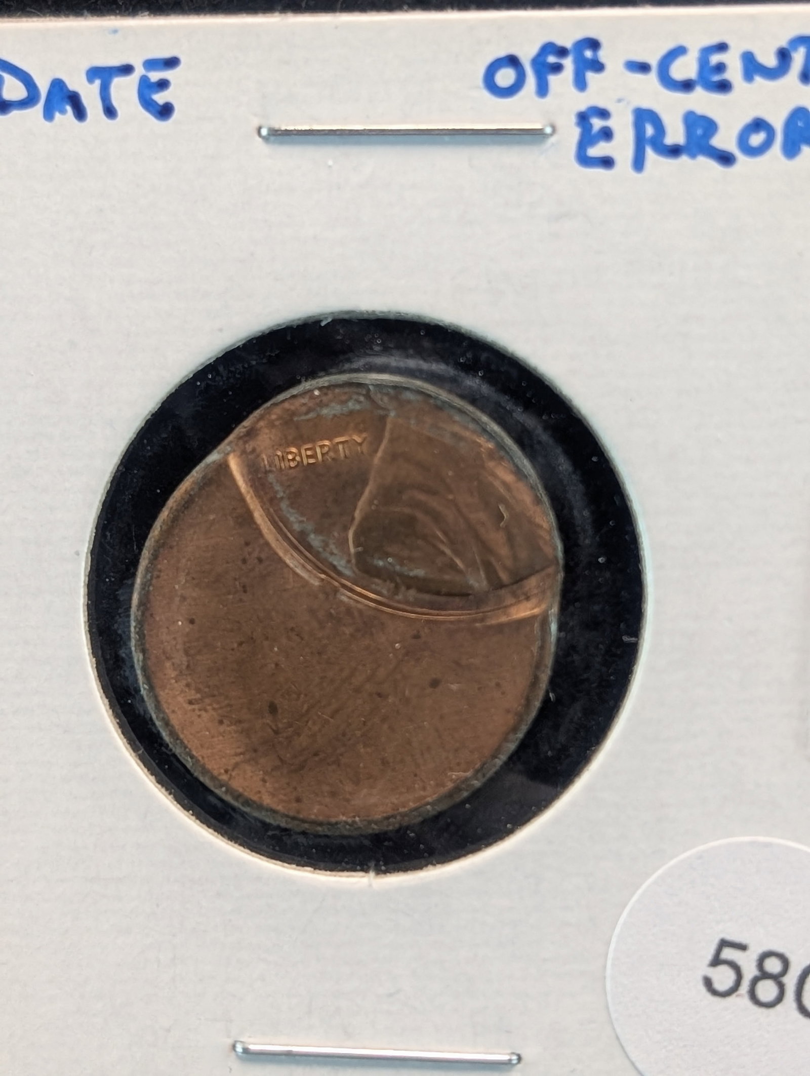 No Date (60% Off Center) Lincoln Penny: No Date (60% Off Center) Lincoln Penny