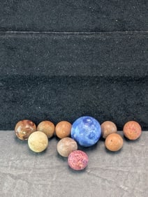 10 Civil War Era Marbles (1860's), With Bennington's