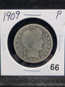 1909 P Barber Half Dollar