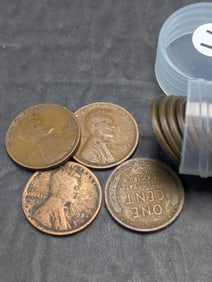 Roll of "1920's Wheat Pennies Misc Dates and Mint Marks 50 coins