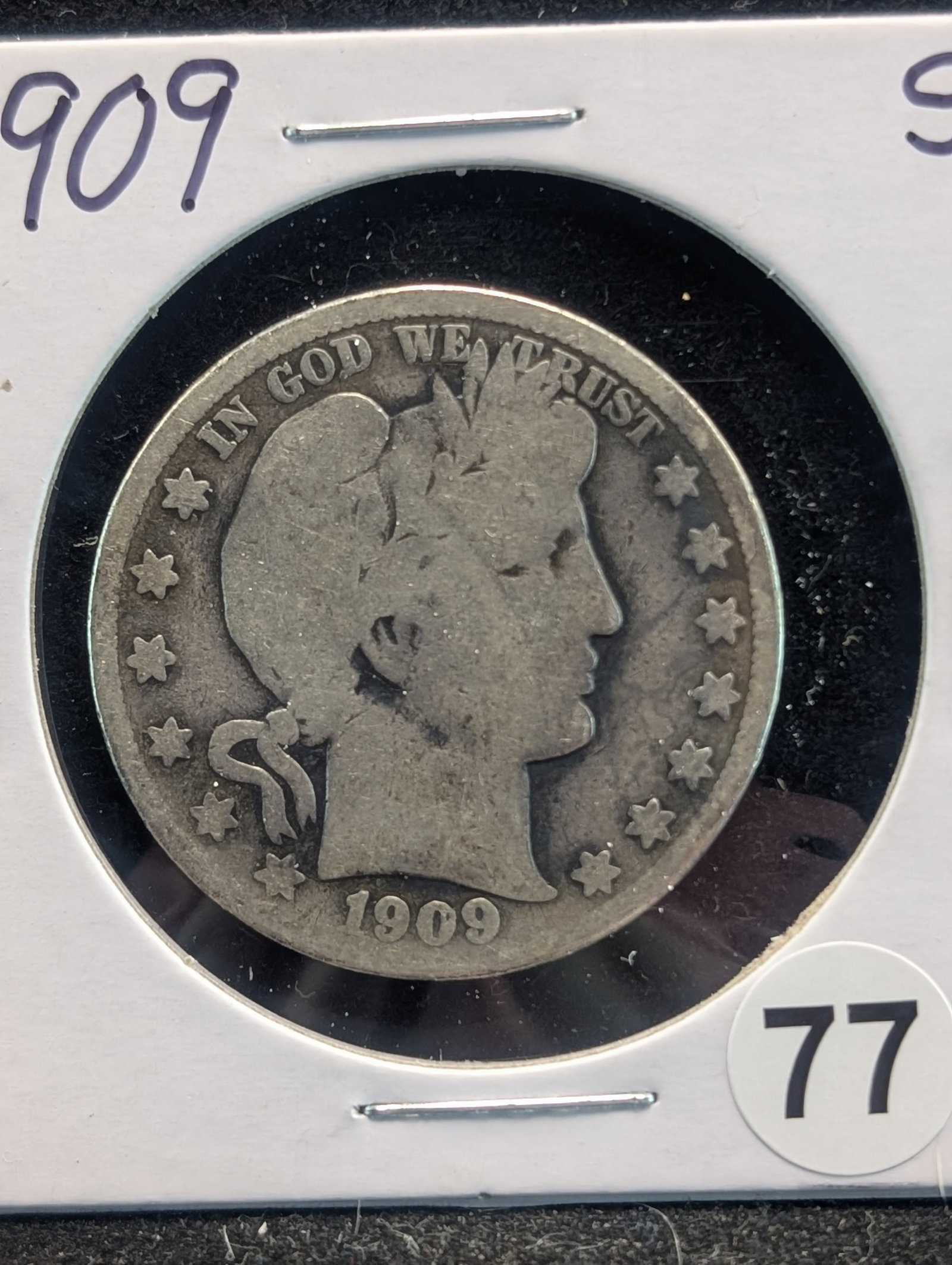 1909 S Barber Half Dollar: 1909 S Barber Half Dollar