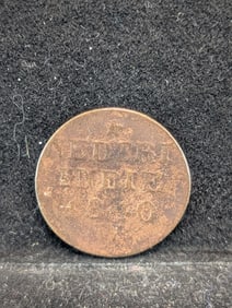 1840 W 1c Nederland Indie Coin, 185 Years Old!