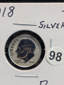 2018 S Silver Reverse Proof Roosevelt Dime