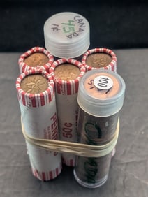 (6) Rolls Canadian Pennies
