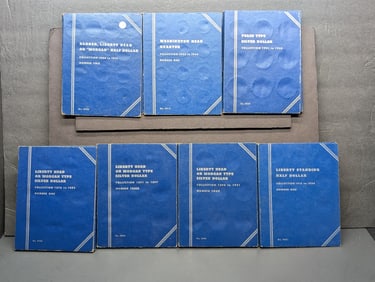7 Whitman empty coin holders