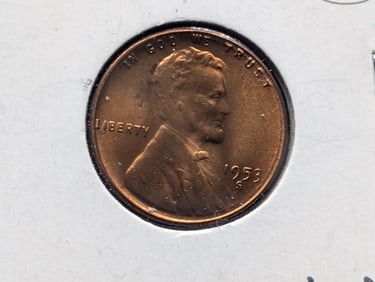 1953-S Lincoln Wheat Cent. GEM BU. RED