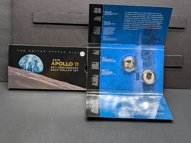 2019-S Proof & Reverse Proof, Apollo 11, 50th Anniversary Half Dollar Set