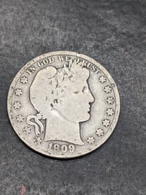 1909-S Barber Half Dollar