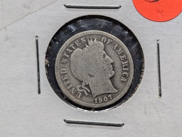 1907 Barber Dime