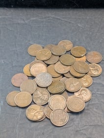 (50) 1940's To 1950's "S" Mint Mark Lincoln Wheat Cents