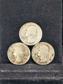 1946 P,D, & S Silver Washington Quarters