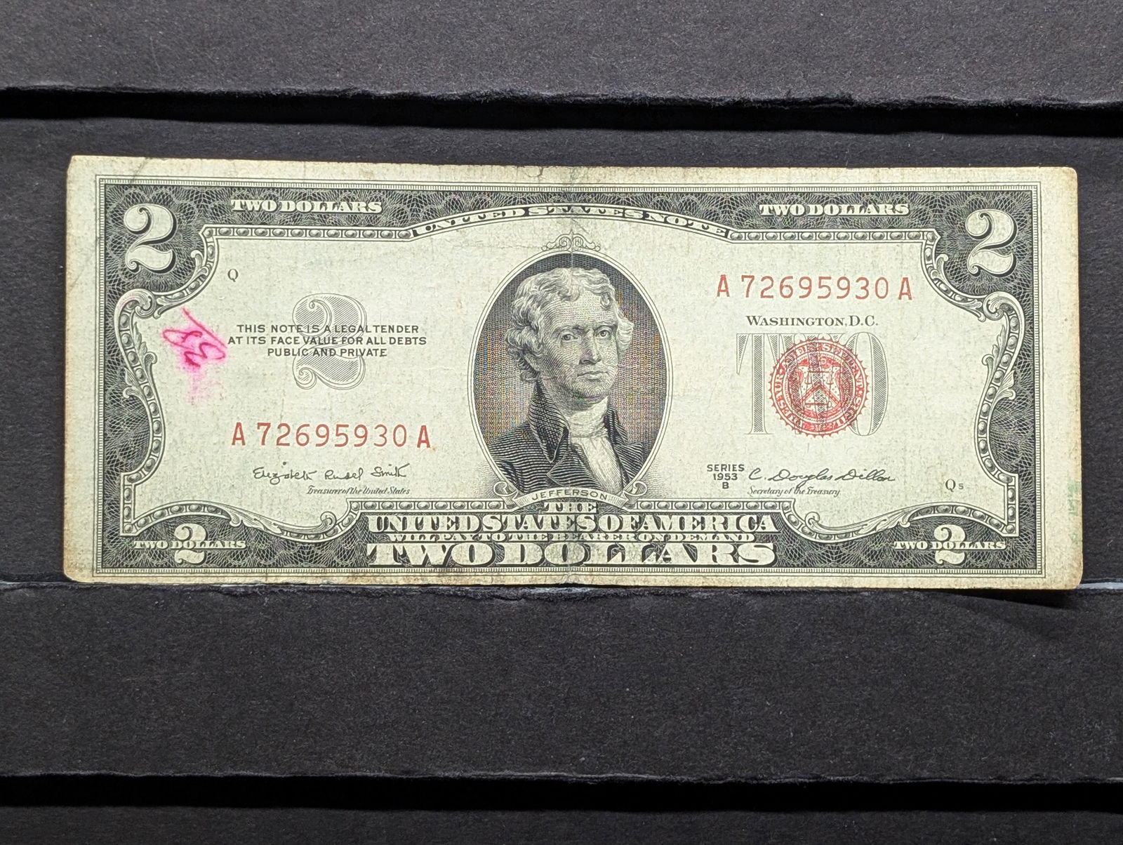 1953-B $2 Red Seal Note (1 of 3)