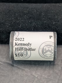 $10 Unopened Roll Of 2022-P Kennedy Half Dollars