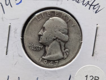 1947 Silver Washington Quarter
