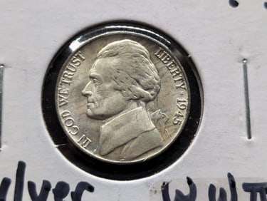 1945-P Silver Jefferson War Nickel
