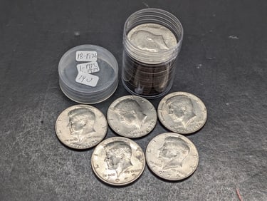 Full tube or Kennedy Half Dollars. 18-1976 , 1-1972 and 1 1974.