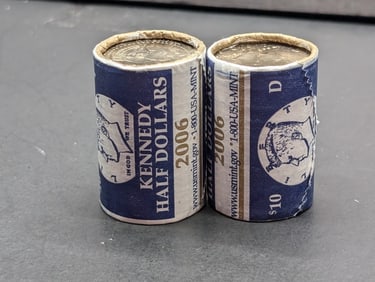 (2) Rolls 2006-P & D Half Dollars, BU Minted & Wrapped