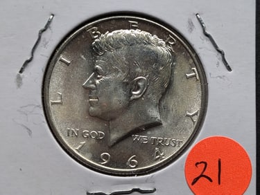 1964-D Gem BU Kennedy Half Dollar 90%