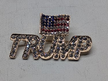 "Trump" Jeweled Fashion Pin