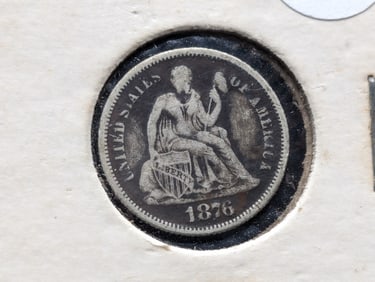 1876 Seated Liberty Dime
