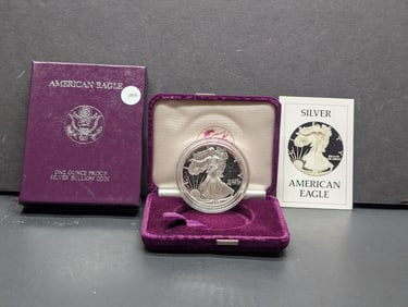 1986-S American Silver Proof Bullion Coin in OGP/W/COA-.999 Fine Silver