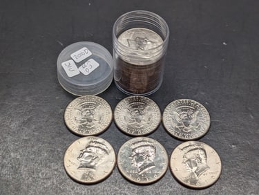 Full Tube of 2010-D Kennedy Half Dollars. All GEM BU Coins. Market Review is $8 per coin in MS 65.