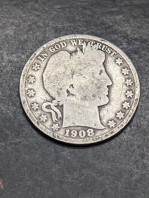 1908-D Barber Half Dollar
