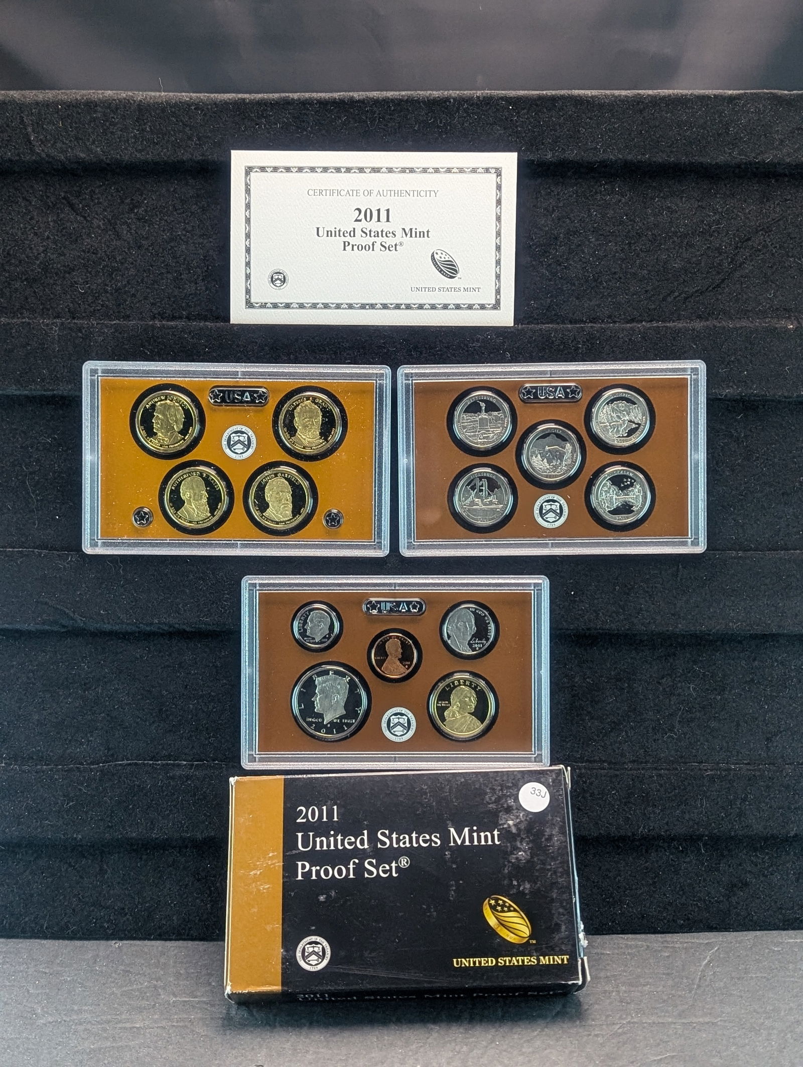 2011-S U.S. Mint Proof Set w/ATB Quarters & Presidential Dollars & Wampandac Treaty Dollar. OGP and (1 of 4)