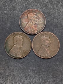 3 Lincoln Wheat Cents, 1930 P,D,S