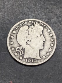 1912-S Barber Half Dollar