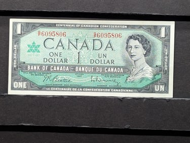 1967 (Crisp-Unc) One Dollar Bank of Canadian Currency, 58 Years Old!