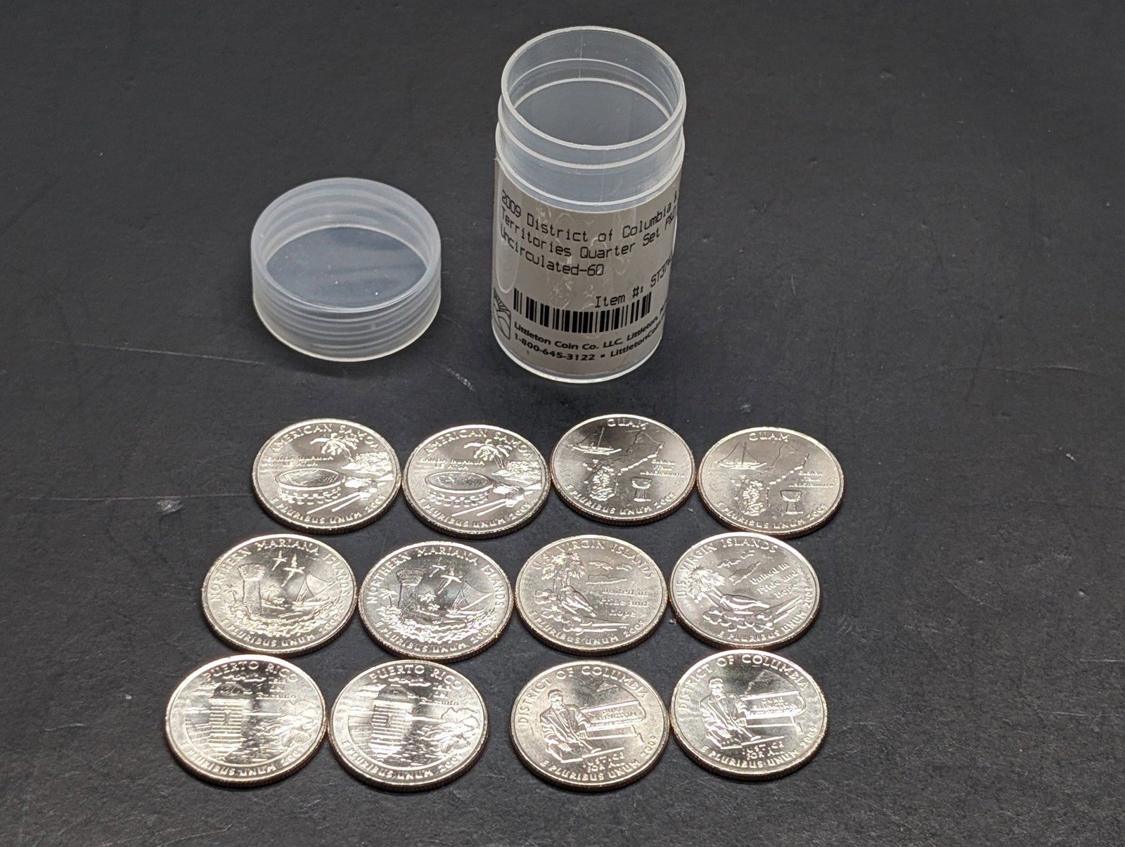 (12) District of Columbia Territories Quarters, 6 P and 6 D mint marks: (12) District of Columbia Territories Quarters, 6 P and 6 D mint marks