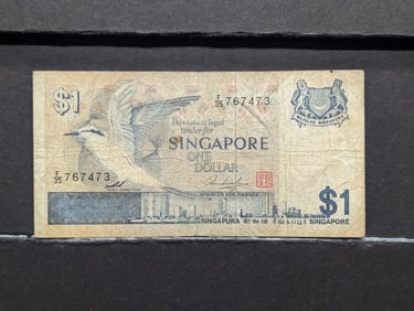 Tough Singapore $1 Note.