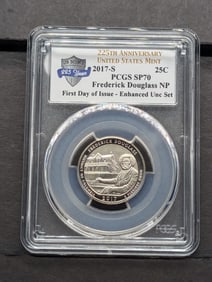 2017-S Frederick Douglass NP Washington Quarter, PCGS SP70